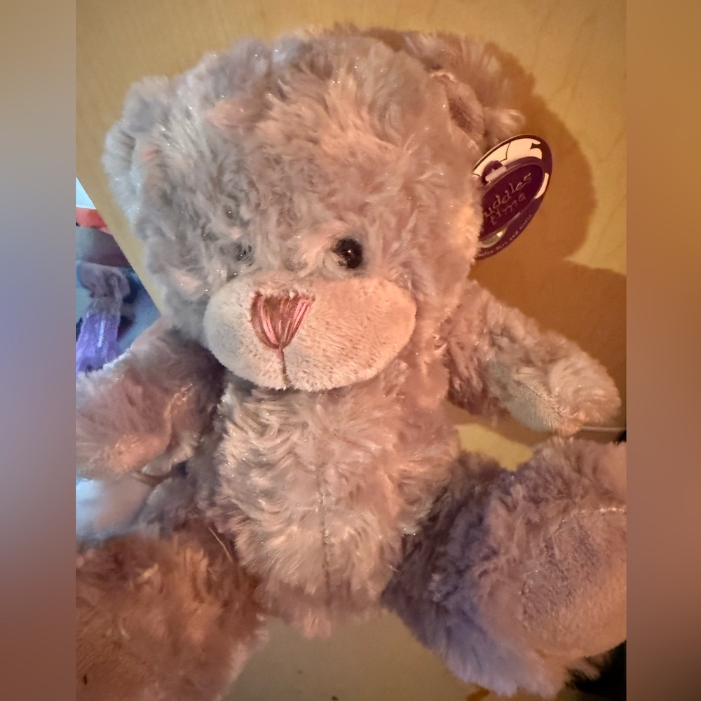 Cuddly Plush Teddy Bear - Soft Gray